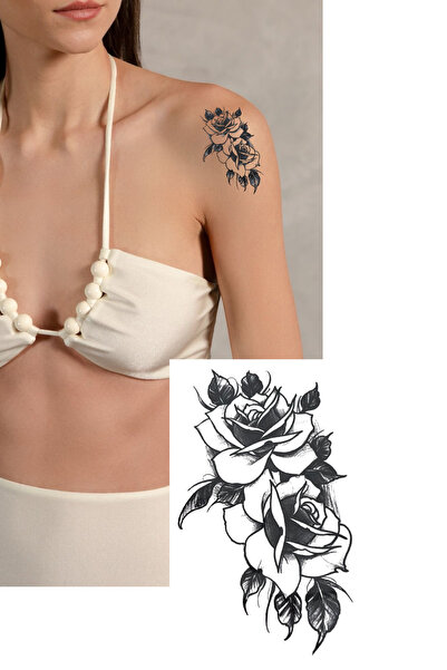 TAKIŞTIR Geçici Gül Figürlü Mini Dövme Tattoo