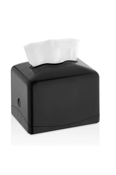 Cesiro Mini dozator, plastic, negru, pentru șervețele de masă pliate, 2 straturi, 11x19cm
