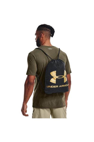 Under Armour , Rucsac unisex cu imprimeu logo Ozee, Auriu, Negru