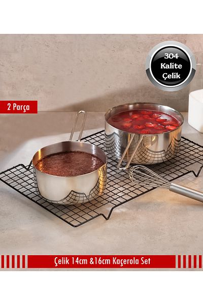 Steel & More Steel 2 Liter Saucepan Saucepan Milk Pot 14Cm-16Cm