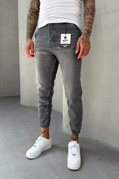 MADZEYMODA Leg Elastic Lycra Denim Fabric Men's Smoked Jean Jeans Trousers Ke-658
