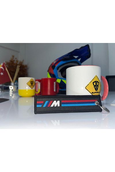 Buffalo Motorcycle Car Keychain with Bmw Logo Design