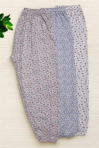 Pi Giyim 3 τεμάχια Γυναικεία Μακριά Ελαστικά Πυτζάμες με Σχέδια Καλοκαιρινό