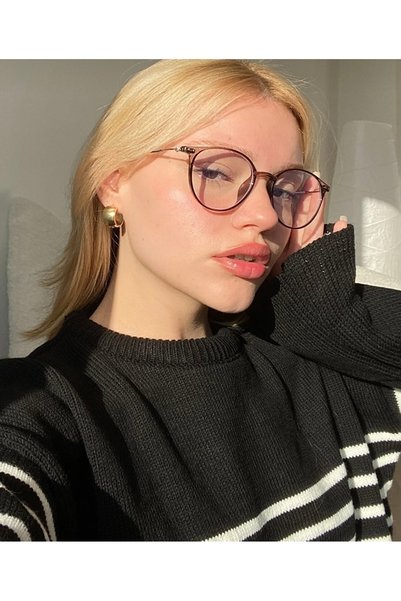 LOOKUP NEW Unisex Women Men Blue Light Protected Blue Block Transparent Brown New Season Vintage Glasses