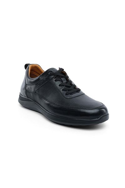 Greyder 64672 Black Genuine Leather Men's Casual Shoes