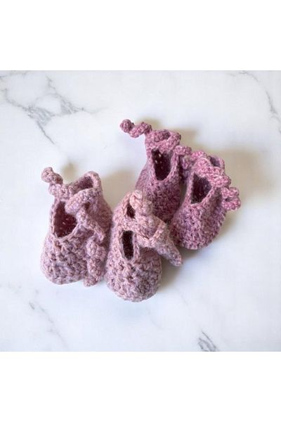 The Cloudish Shop Baby Hand Knitted Boxed Booties Set 2 Pairs / 0-6 Months