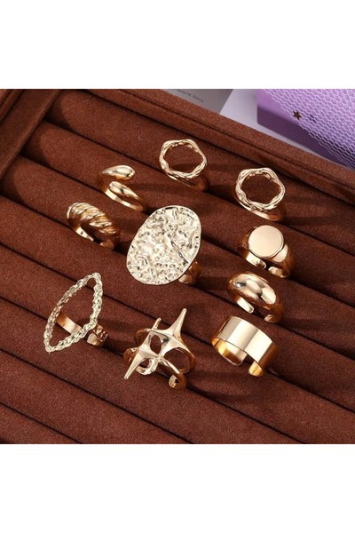 Girift Vintage Uira 10 Adet Vintage Yüzük Seti