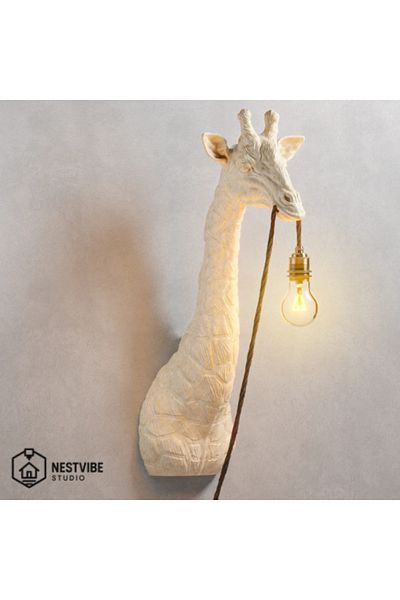 DREAM MODE Giraffe Head Decorative Wall Lamp Nestvibe Special Series (Rustic Bulb with Gift)