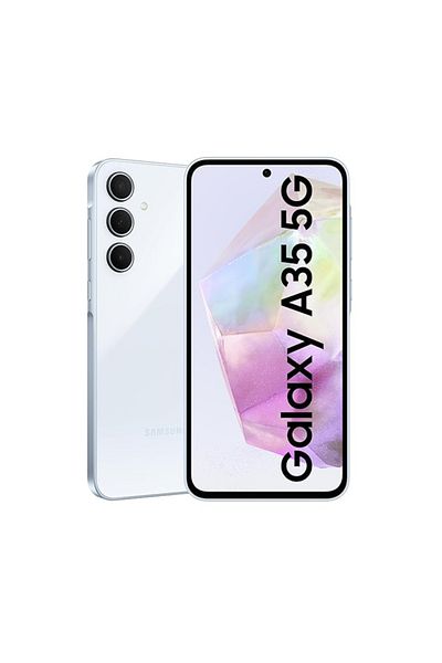 Samsung هاتف Galaxy A35 5g (أزرق جليدي رائع، ذاكرة وصول عشوائي (RAM) سعة 8 جيجابايت، سعة تخزين 128 جيجابايت)