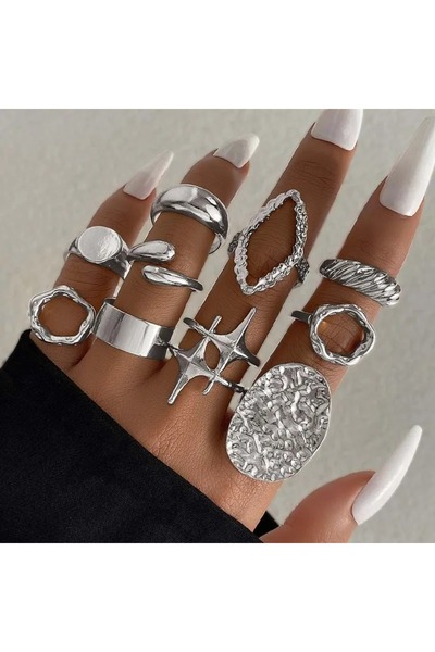 Girift Vintage مجموعة خواتم كلاسيكية مكونة من 10 قطع من Uira