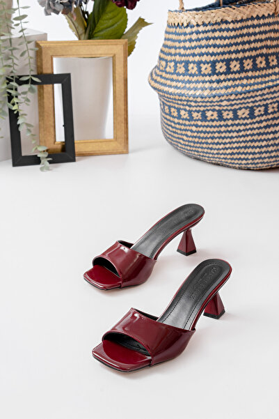 marinarosse Women's Lena Claret Red Patent Leather Slippers