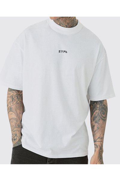 Uniquetex Vek Göktürk Alphabet Special Design Oversize T-shirt Orhun Inscriptions Τουρκική εκτύπωση