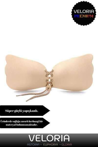 Veloria Premium Series Seamless Non-Slip Breast Enhancing Plump Showing Strapless Adhesive Bra