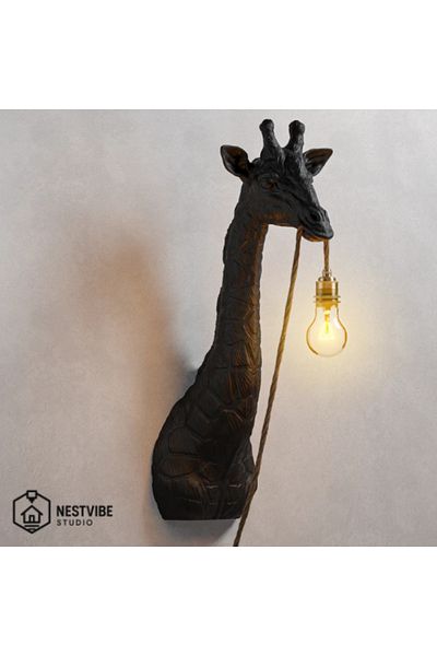 DREAM MODE Giraffe Head Decorative Wall Lamp Nestvibe Special Series (Rustic Bulb with Gift)
