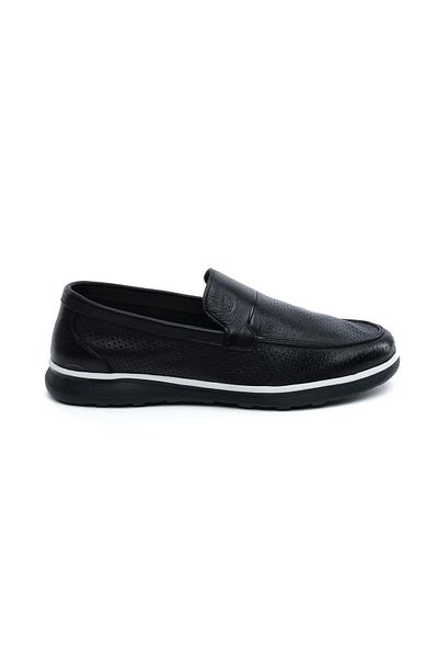 Greyder 64694 Black Genuine Leather Men's Comfort Shoes
