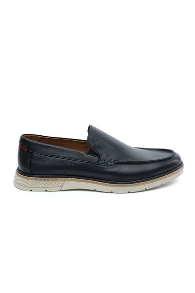 Greyder 64669 Black Genuine Leather Men's Loafer Shoes