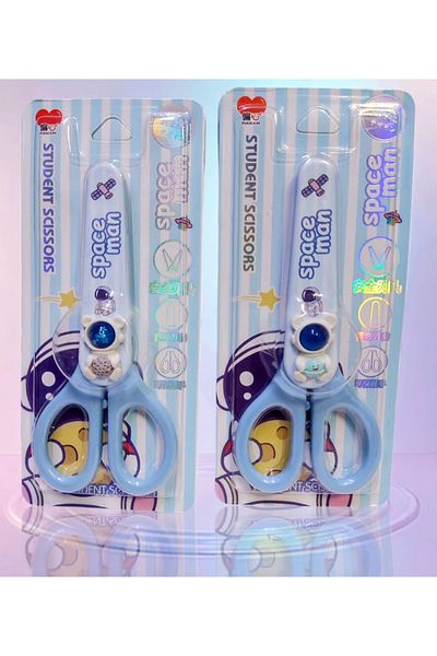 izmir yazici servis Astronaut Patterned Figured School Scissors Blunt Tip Scissors Scissors with Protective Case 1 Piece