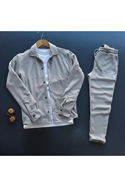 giyimadam16 طقم بروغو قميص وبنطلون للرجال مكون من قطعتين