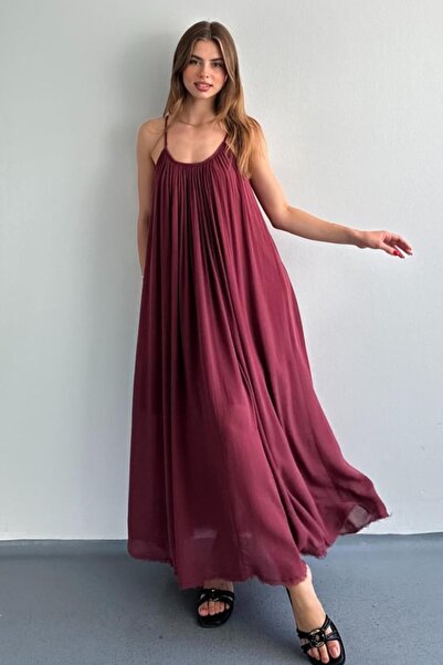 Ravencia Women's Santos Strap Claret Red Dress