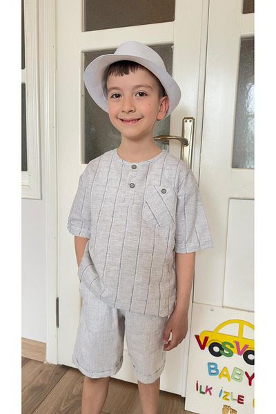VOSVOSBABYSTORE Cotton & Linen Shorts Suit