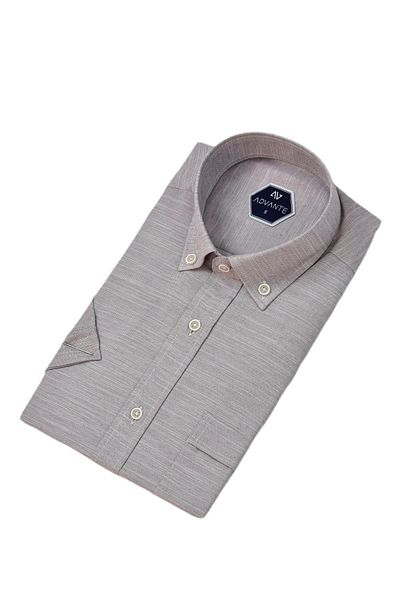 ADVANTE Men's Classic Single Pocket Short Sleeve Shirt Bgl-St04554