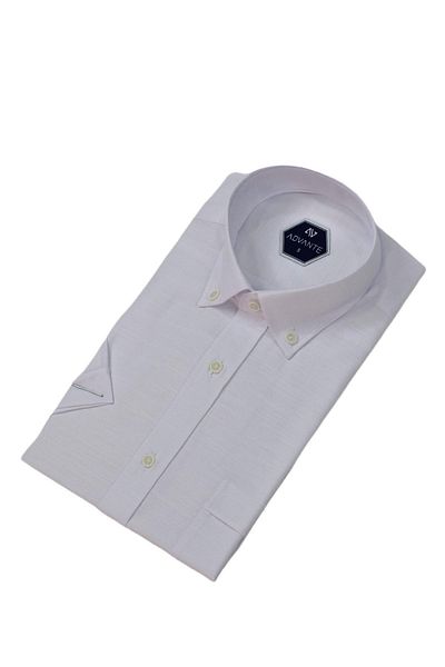 ADVANTE Men's Classic Single Pocket Short Sleeve Shirt Bgl-St04554