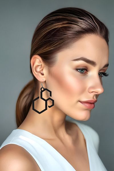 oalpo Minimalist Black Lightweight Earrings – Ideal for Everyday and Elegant Style