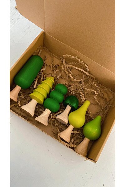 çınar shopping world Waldorf Ahşap Ağaç 6’lı Orman Seti No.2