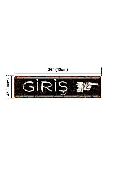Hayg Equipment Rust Look Entrance Sign – Right Direction Decorative Aluminum Sign – 10X40 cm