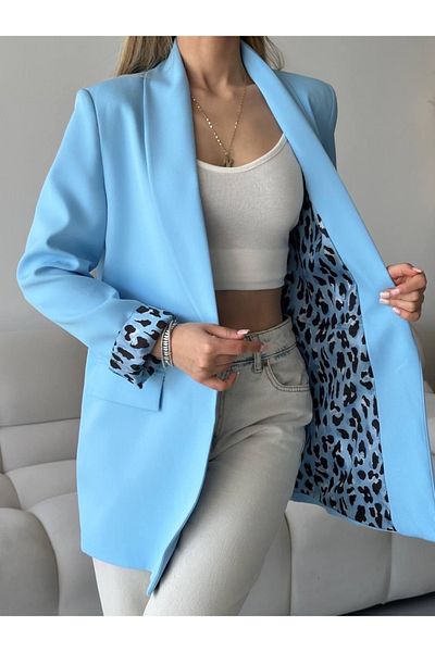 Ekim Store Jachetă Blazer Leopard cu căptușeală interioară