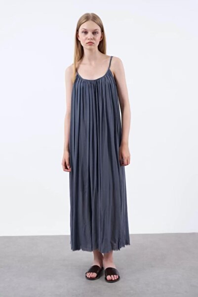 Ravencia Жіноча сукня на бретельках антрацитового кольору Santos