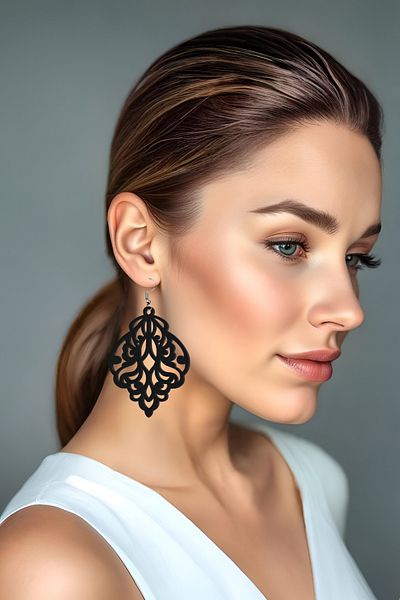 oalpo Minimalist Black Lightweight Earrings – Ideal for Everyday and Elegant Style