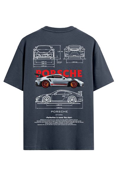 Uniquetex Μπλουζάκι VEK Oversize Car Printed PRSCH