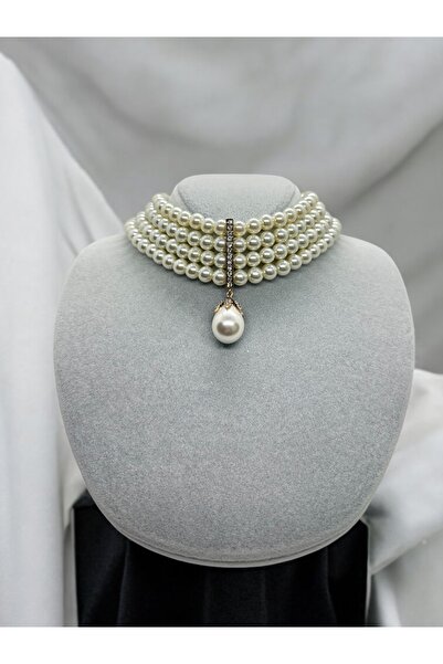 FUYA JEWELLERY Mayorka İnci Choker (Tasma) Kolye