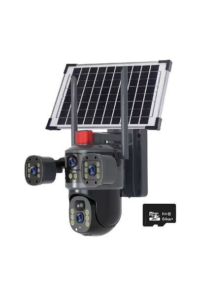 e-Wantay 4g Surveillance Camera 2 In 1, 4k, Sim, 8000mah Battery, Solar, Night Color, 64gb Card