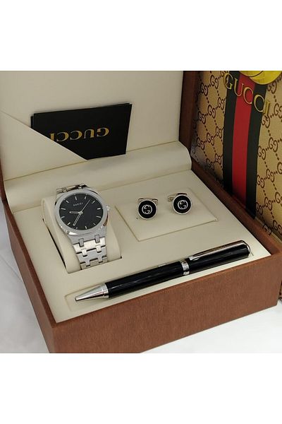 Gucci Gucci watch, pen and cufflinks set