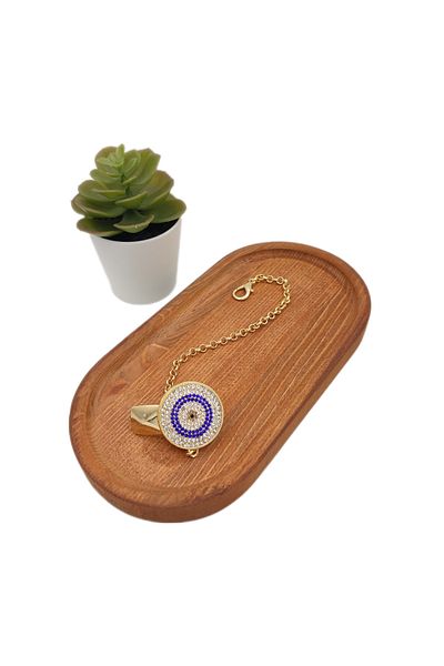 Serap Yılmaz Sahi Plated Crystal Stone Baby Pacifier Chain - 0246