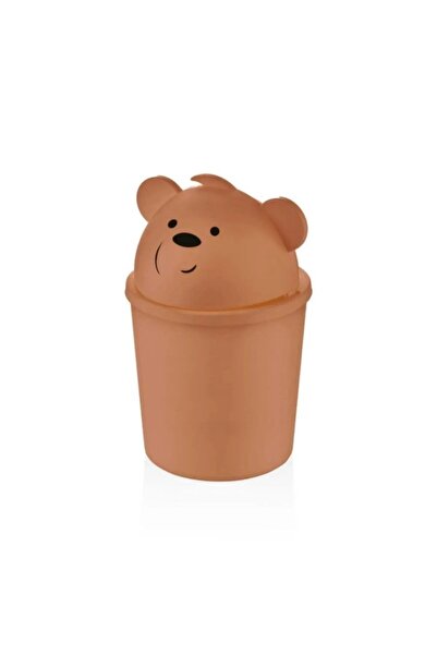 Scream Mini Trash Can 1 Liter Set of 3 Mini Trash Can with Teddy Bear Panda Pattern for Children's Room Office