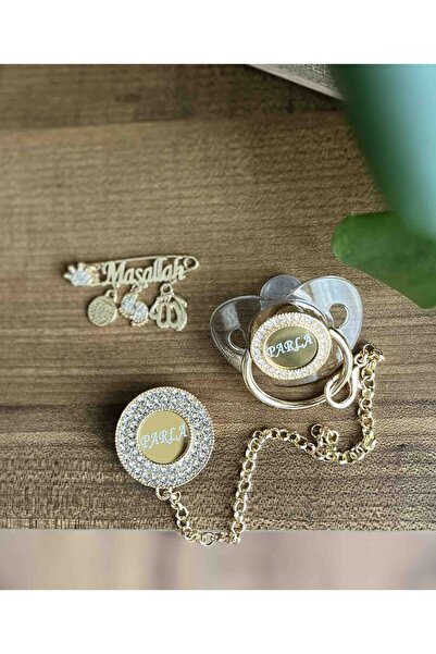 Serap Yılmaz Sahi Isimli Bebek Şeffaf Silikon Damaklı Bebek Emzik Ve Zincir Seti (0-6 AY) - 0492