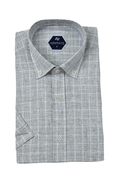 ADVANTE Men's Classic Single Pocket Short Sleeve Shirt Bgl-St04555
