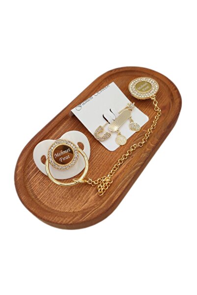 Serap Yılmaz Sahi Isimli Beyaz Silikon Damaklı Bebek Emzik Zinciri Ve Yaka Iğ...