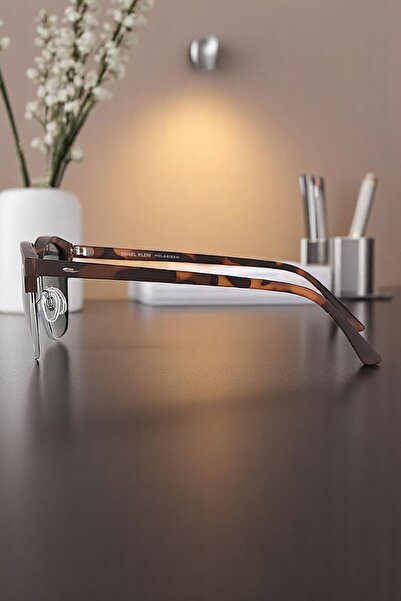 Daniel Klein Leopard Color Clubmaster Original Men's Sunglasses with 100% Polarized Uv400 Protection Dkgg6255C3