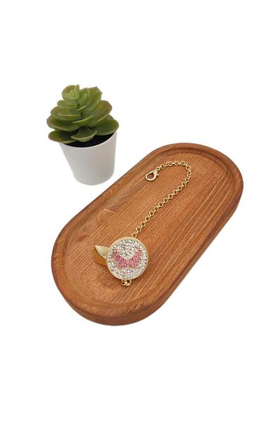 Serap Yılmaz Sahi Plated Crystal Stone Baby Pacifier Chain - 0408