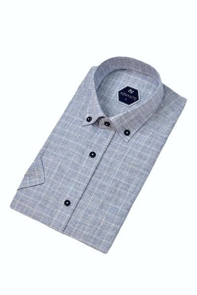 ADVANTE Men's Classic Single Pocket Short Sleeve Shirt Bgl-St04555