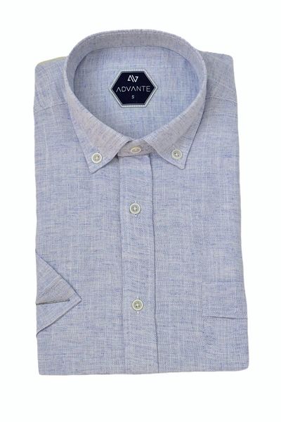 ADVANTE Men's Classic Single Pocket Short Sleeve Shirt Bgl-St04557