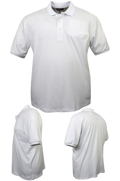 marufshop Ανδρικό μπλουζάκι με γιακά πόλο Lycra Pique με τσέπες σε μεγάλο μέγεθος 115 - 155 κιλά