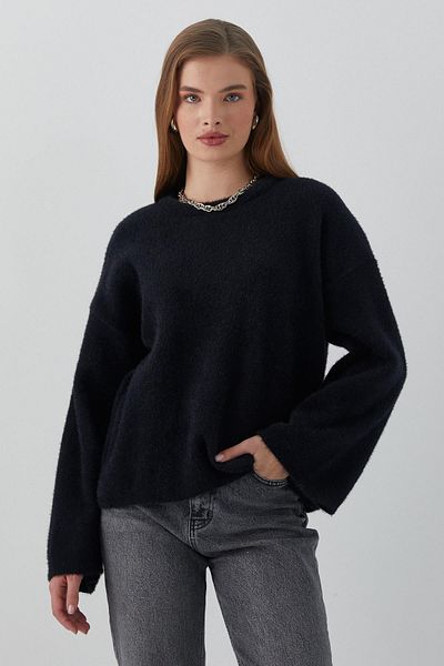 MARKALİSTE Pulover cu barbă supradimensionat negru