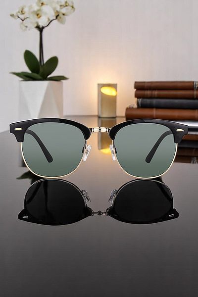 Daniel Klein 100% Polarized Uv400 Protection Black Color Clubmaster Original Men's Sunglasses Dkgg6255C2