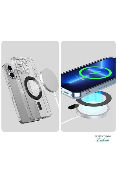 e-Wantay Inel Magnetic Alb, Compatibil Magsafe, Suport Auto & Încărcare Wireless, Instalare Pe Telefon/husă