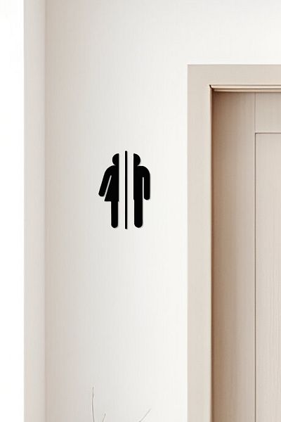 oalpo Wc Sign, Toilet Sign, Women Men Sign, Directional Signs